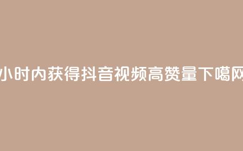 24小时内获得抖音视频高赞量 第1张 24小时内获得抖音视频高赞量 第1张