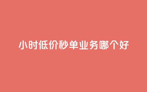 24小时低价秒单业务哪个好 - 哪种24小时低价秒单业务更好?让你省钱又放心! 第1张 24小时低价秒单业务哪个好 - 哪种24小时低价秒单业务更好?让你省钱又放心! 第1张
