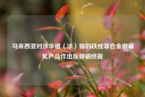 马来西亚对涉华镀（涂）锡的铁或非合金钢扁轧产品作出反倾销终裁