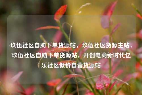 玖伍社区自助下单货源站，玖伍社区货源主站，玖伍社区自助下单货源站	，开创电商新时代亿乐社区低价自营货源站  第1张