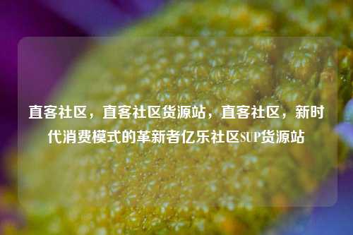 直客社区，直客社区货源站，直客社区，新时代消费模式的革新者亿乐社区SUP货源站  第1张