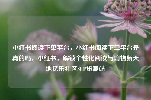 小红书阅读下单平台，小红书阅读下单平台是真的吗	，小红书，解锁个性化阅读与购物新天地亿乐社区SUP货源站  第1张