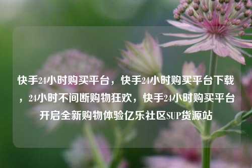 快手24小时购买平台，快手24小时购买平台下载，24小时不间断购物狂欢，快手24小时购买平台开启全新购物体验亿乐社区SUP货源站  第1张