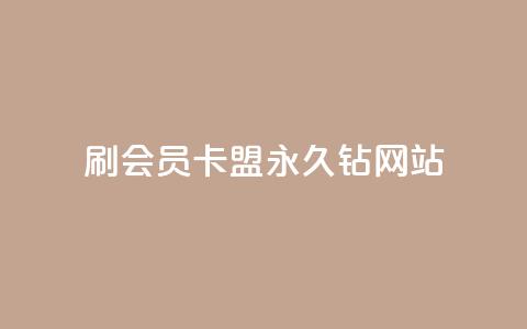 刷会员卡盟永久钻网站 - 永久享受会员权益的卡盟推荐网站揭秘~ 第1张 刷会员卡盟永久钻网站 - 永久享受会员权益的卡盟推荐网站揭秘~ 第1张