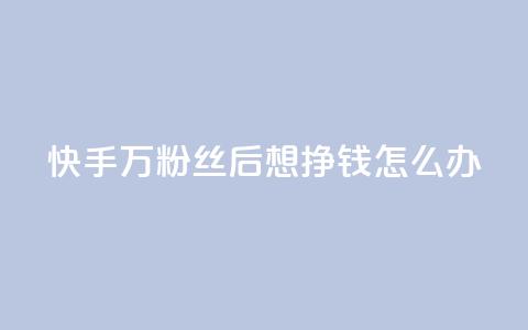 快手1万粉丝后想挣钱怎么办 - 快手达到一万粉丝后如何变现指南~ 第1张 快手1万粉丝后想挣钱怎么办 - 快手达到一万粉丝后如何变现指南~ 第1张