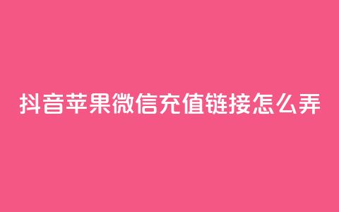 抖音苹果微信充值链接怎么弄,自助商城抖音 - 拼多多无限刀软件 拼多多自己莫名其妙下单  第1张