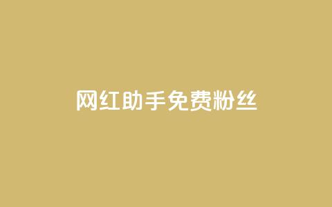 网红助手免费粉丝 - 网红助手助你免费获取更多粉丝技巧! 第1张 网红助手免费粉丝 - 网红助手助你免费获取更多粉丝技巧! 第1张