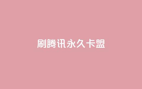 刷腾讯vip永久卡盟 - 永久卡盟推广腾讯vip，稳定可靠~  第1张