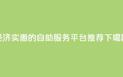 经济实惠的自助服务平台推荐  第1张