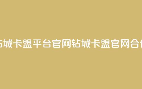 钻城卡盟平台官网(钻城卡盟官网合作)  第1张