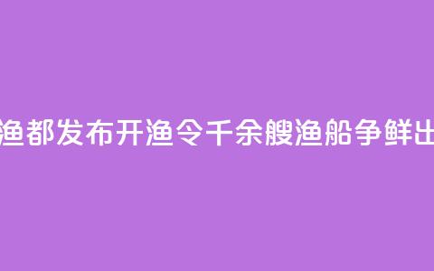 “中国南海渔都” 发布开渔令 千余艘渔船争“鲜”出海  第1张