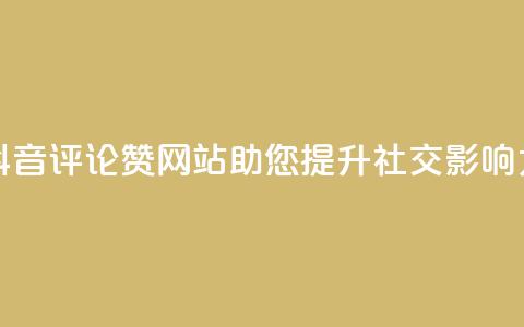 抖音评论赞网站，助您提升社交影响力  第1张