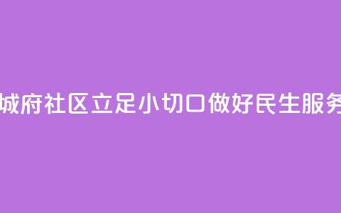 宁夏银川颐和城府社区：立足“小切口” 做好民生服务“大文章”  第1张