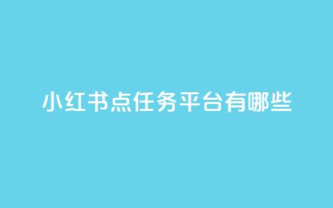 小红书点任务平台有哪些 - 抖音推广公司 第1张 小红书点任务平台有哪些 - 抖音推广公司 第1张