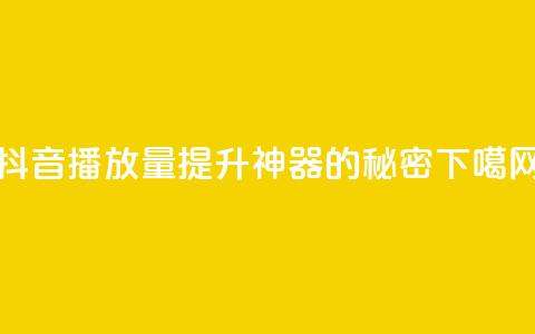 抖音播放量提升神器APP的秘密 第1张 抖音播放量提升神器APP的秘密 第1张