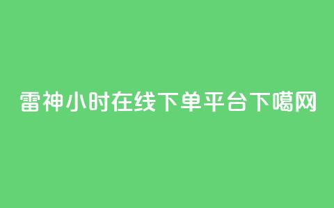 雷神24小时在线下单平台  第1张