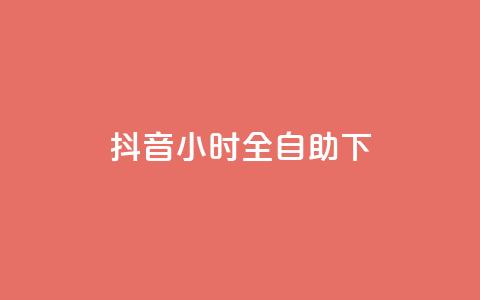抖音24小时全自助下 - 抖音全天候自助操作完全指南~  第1张