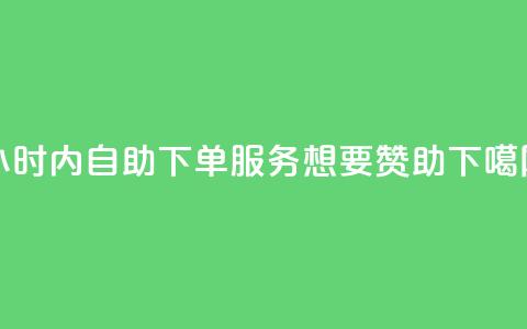 24小时内自助下单服务 - 想要赞助  第1张