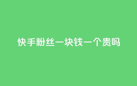 快手粉丝一块钱一个贵吗,ks赞自助下单平台网站便宜 - 快手自助免费秒刷 dnf手游稳定免费辅助网站  第1张