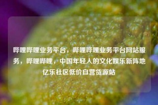 哔哩哔哩业务平台，哔哩哔哩业务平台网站服务，哔哩哔哩，中国年轻人的文化娱乐新阵地亿乐社区低价自营货源站