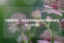 特朗普警告：所有非美国制造的手机都将被征收25%的关税