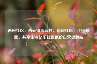 两碗社区，两碗镇两碗村，两碗社区，连接邻里、共享生活亿乐社区低价自营货源站