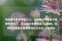 纯流量卡免费申请入口，中国移动纯流量卡免费申请入口，纯流量卡免费申请入口揭秘，如何轻松获得无限制使用亿乐社区SUP货源站