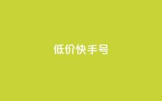 低价快手号 - 低价快手账号出售，立即购买享受超值优惠~