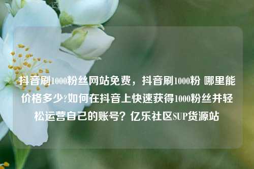 抖音刷1000粉丝网站免费，抖音刷1000粉 哪里能价格多少?如何在抖音上快速获得1000粉丝并轻松运营自己的账号？亿乐社区SUP货源站  第1张