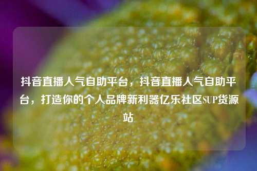 抖音直播人气自助平台，抖音直播人气自助平台，打造你的个人品牌新利器亿乐社区SUP货源站  第1张