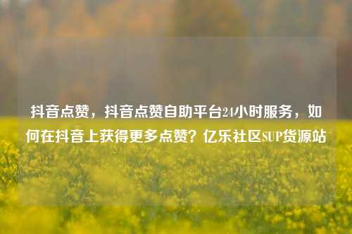 抖音点赞	，抖音点赞自助平台24小时服务，如何在抖音上获得更多点赞？亿乐社区SUP货源站  第1张
