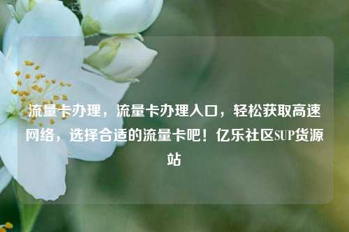 流量卡办理，流量卡办理入口，轻松获取高速网络	，选择合适的流量卡吧！亿乐社区SUP货源站  第1张