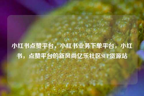 小红书点赞平台，小红书业务下单平台，小红书	，点赞平台的新风尚亿乐社区SUP货源站  第1张